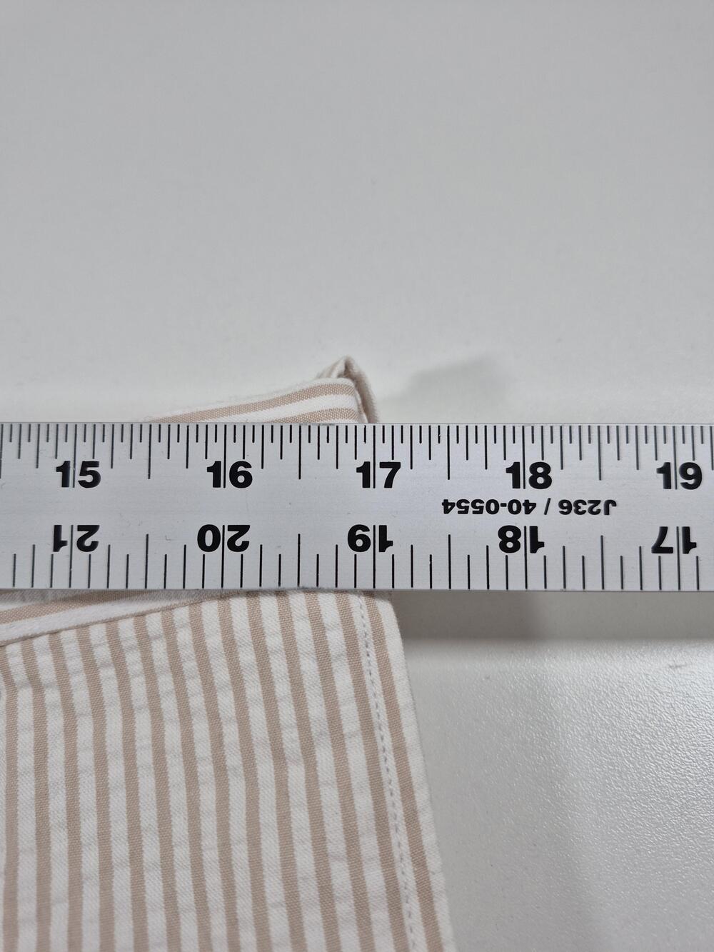 VTG Pants Mens 34x36 Beige Stripe Pleated Lined Cotton Blend Summer NWT - Picture 7 of 11